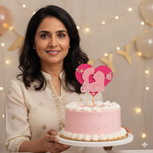 Mom Cake Topper - Birthday Celebration Decoration