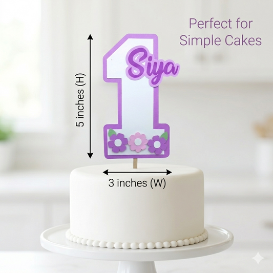 Flower Small Cake Topper – Handcrafted Party Decoration