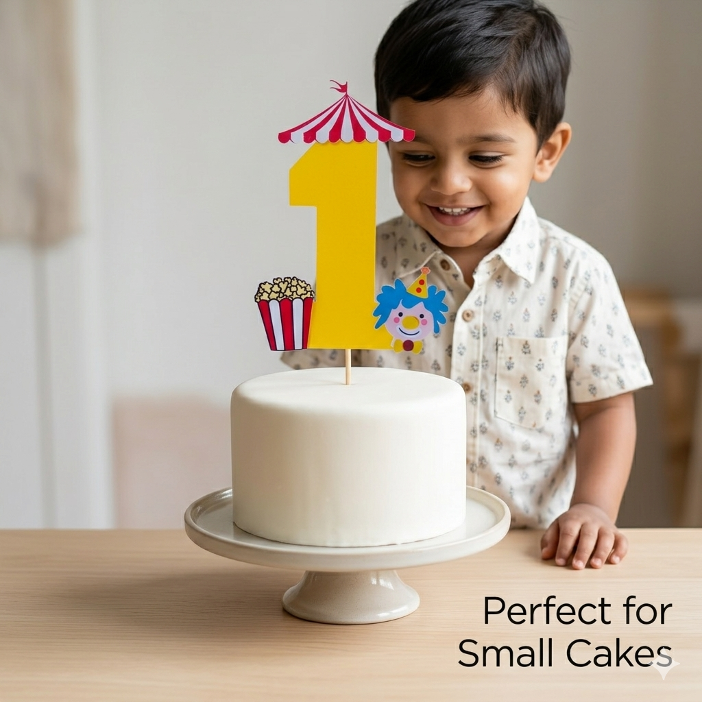 Carnival Small Cake Topper – Handcrafted Party Decoration