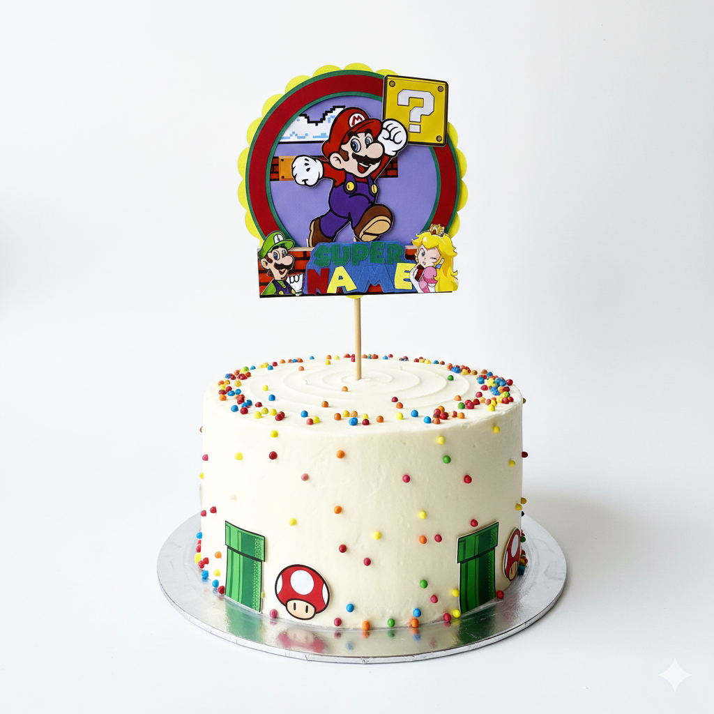 Mario Party Pack - 3D Letter, Cake Topper & Banner