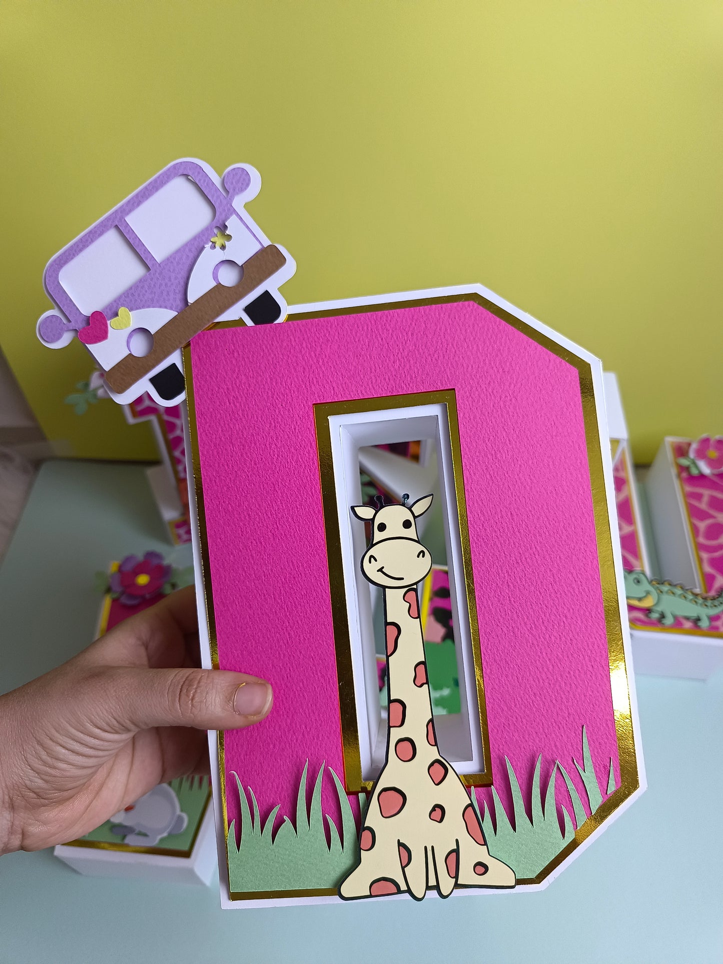 Jungle 3D Name Letters for Girl - Customizable Birthday Decoration