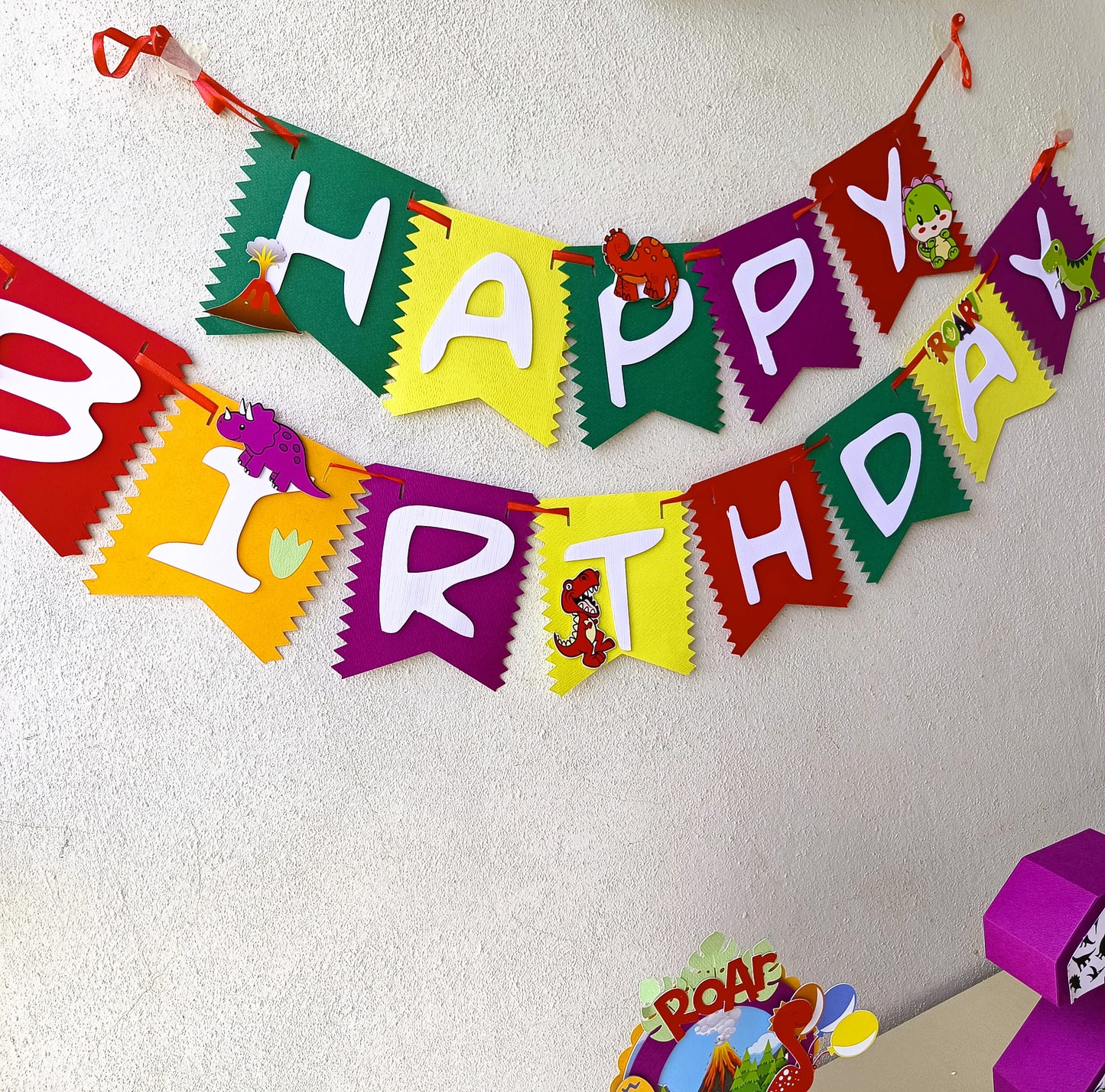 Handcrafted Dinosaur Birthday Banner - Personalized Party Décor