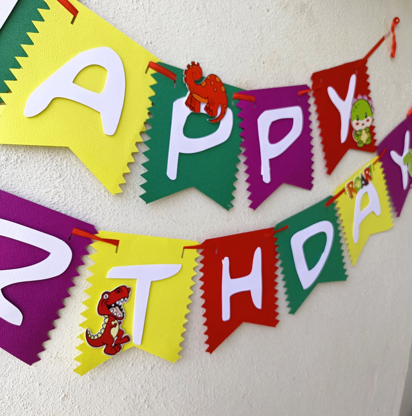 Handcrafted Dinosaur Birthday Banner - Personalized Party Décor