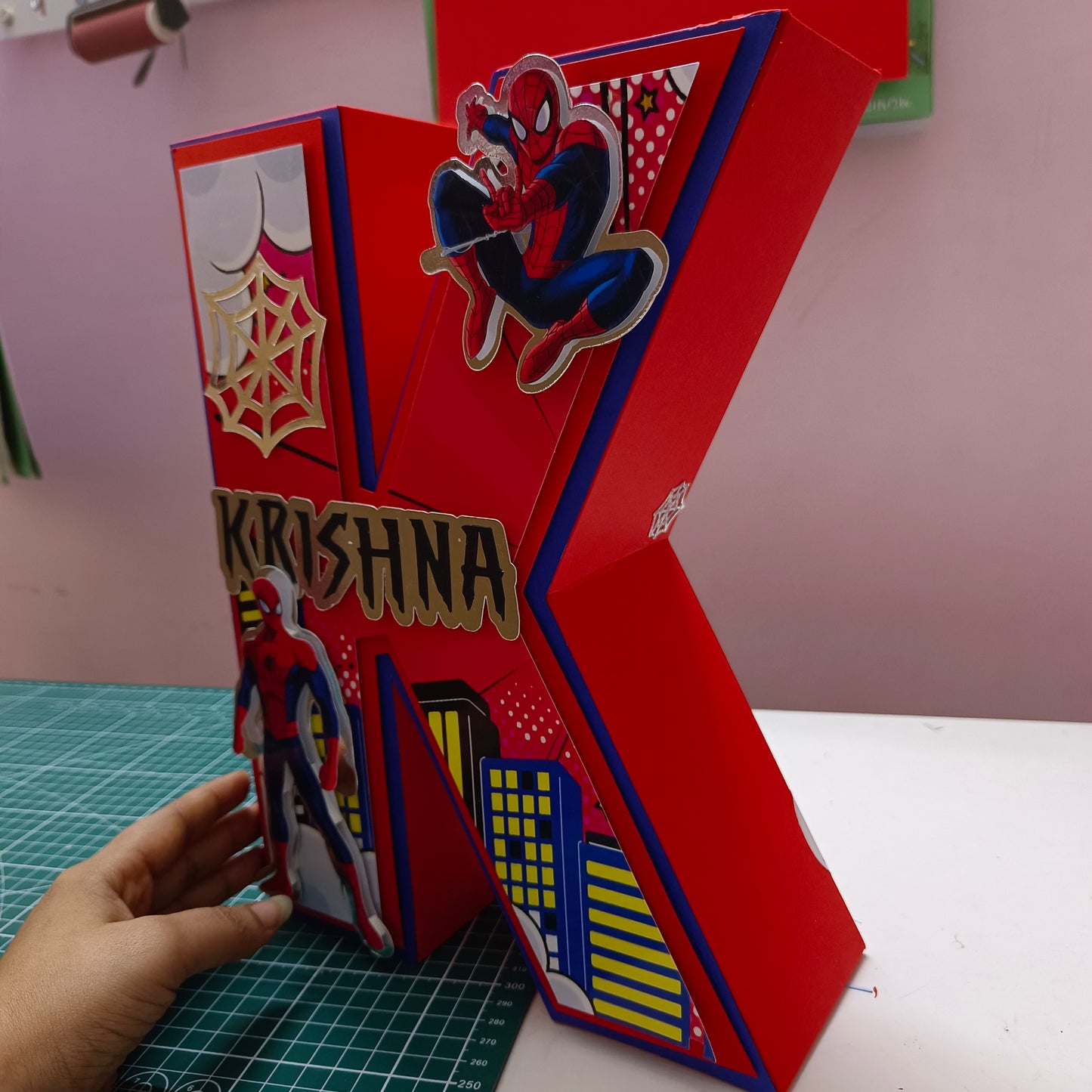 Spider-Man 3D Letter Birthday Decoration - Customizable with Name or Age