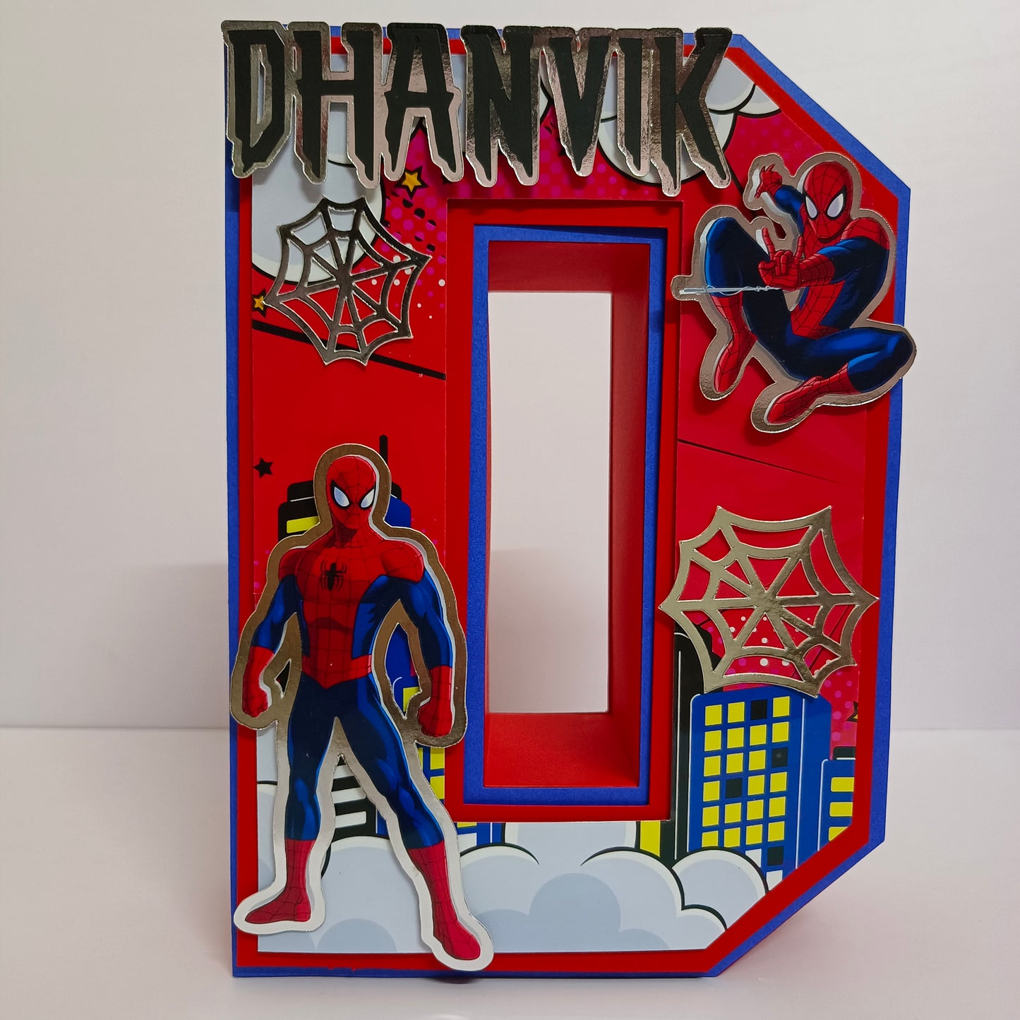 Spider-Man 3D Letter Birthday Decoration - Customizable with Name or Age