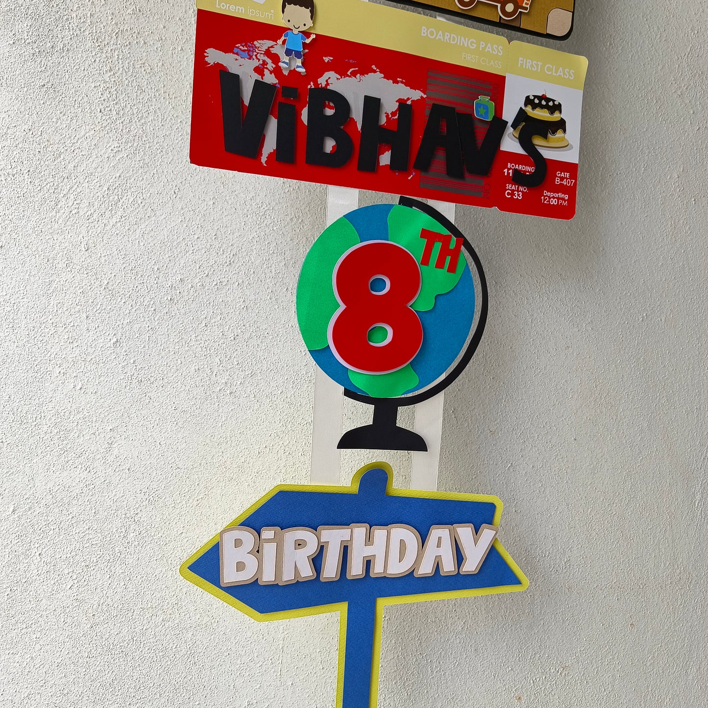 Travel Theme Welcome Banner - Handcrafted Party Decoration