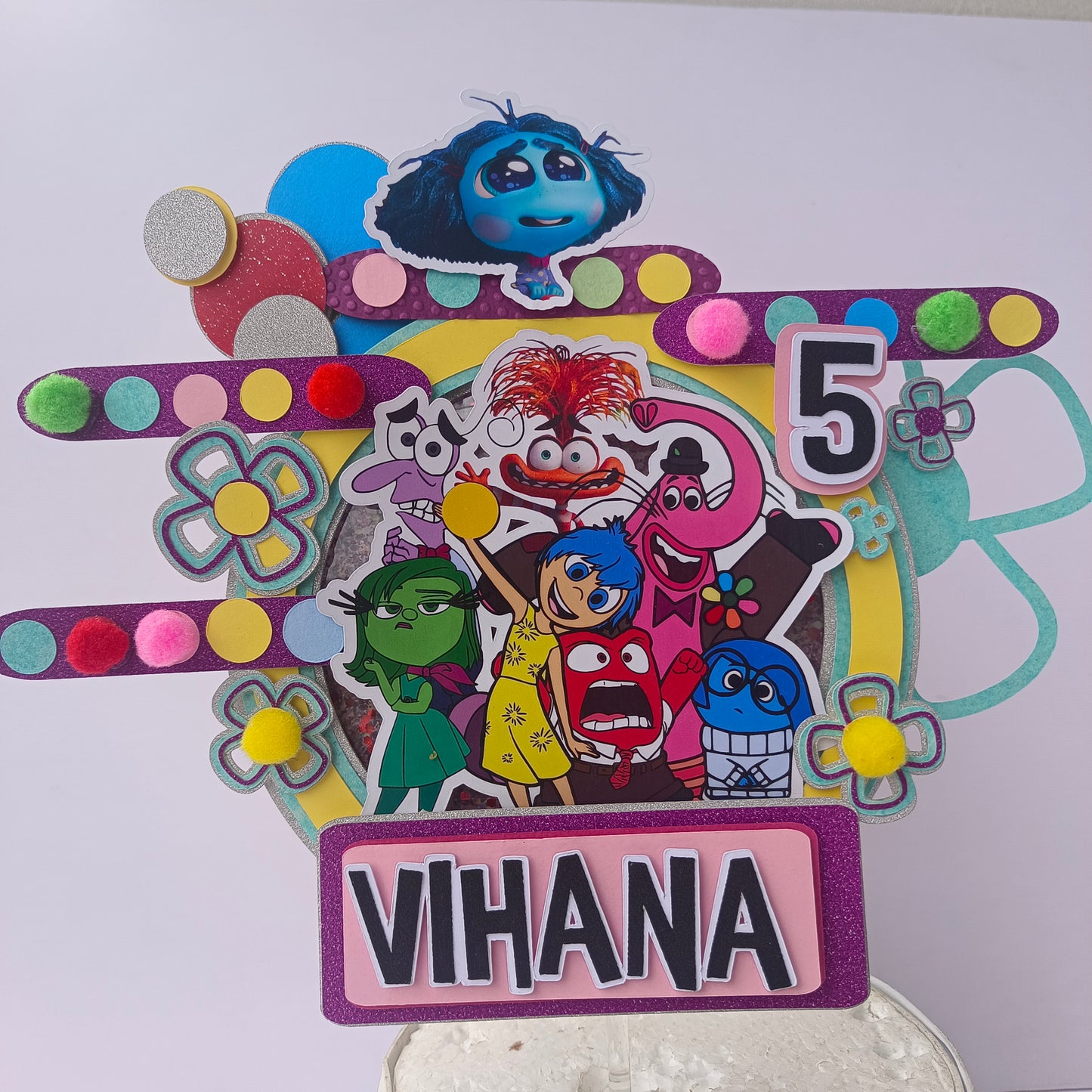 Inside Out Cake Topper - Customizable with Name and Age