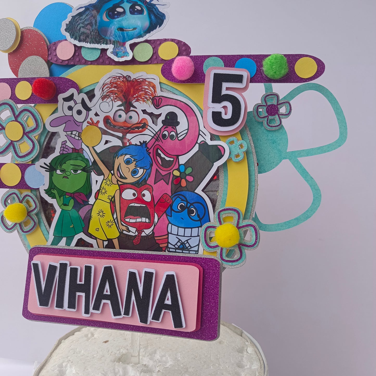 Inside Out Cake Topper - Customizable with Name and Age