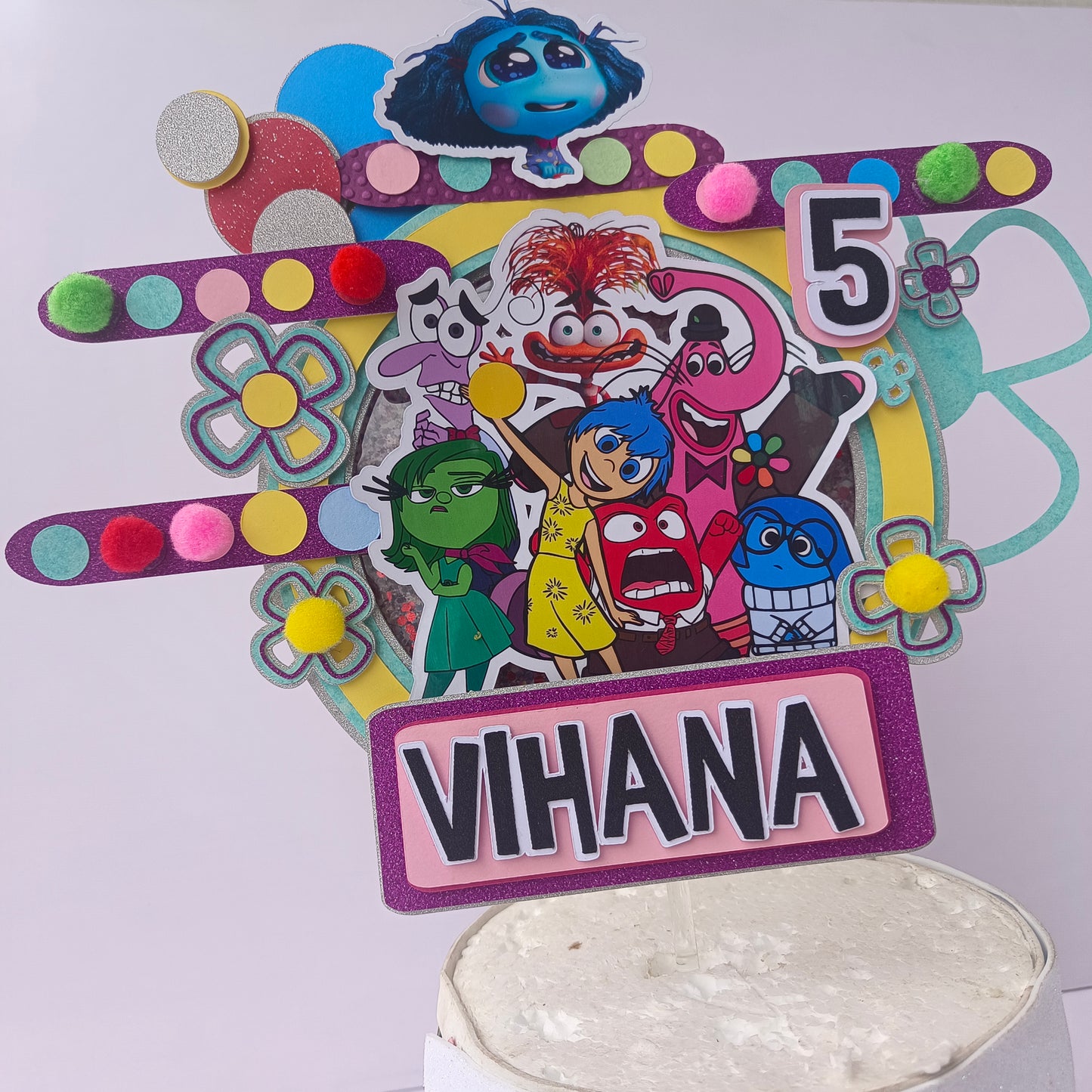 Inside Out Cake Topper - Customizable with Name and Age