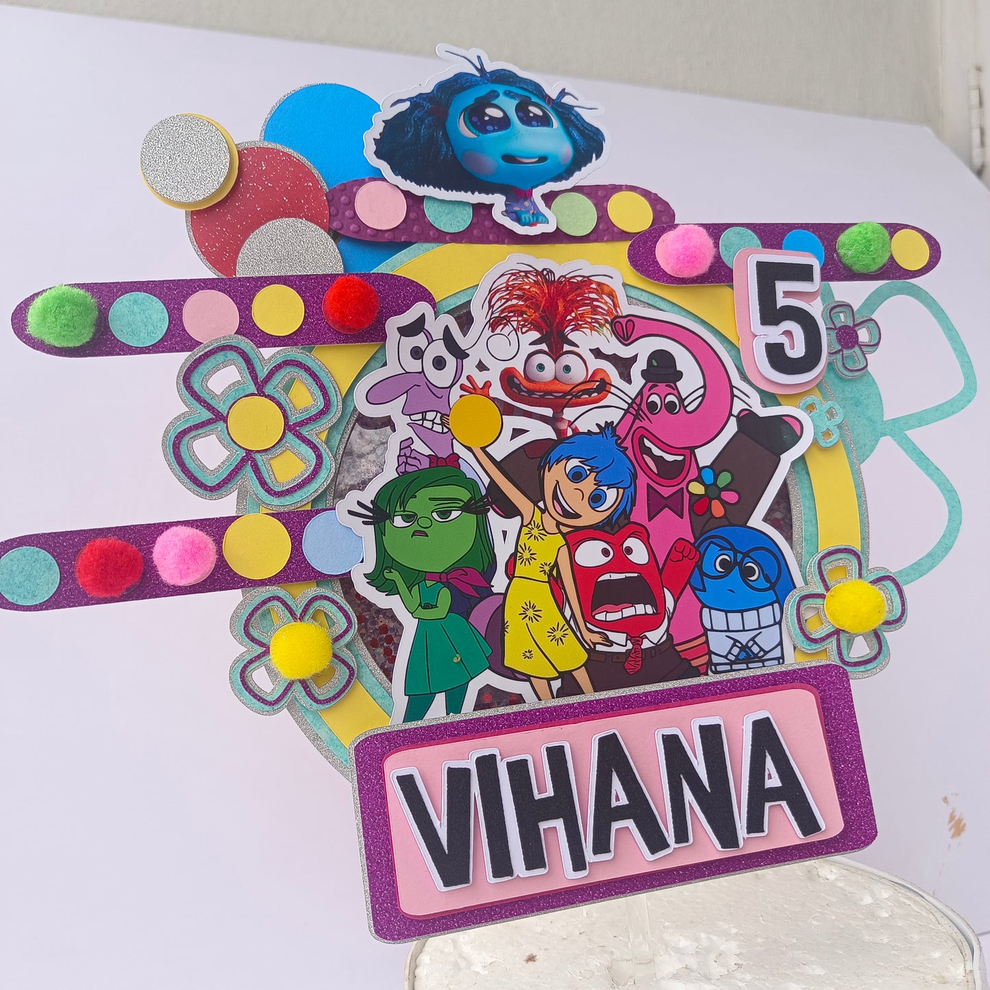 Inside Out Cake Topper - Customizable with Name and Age