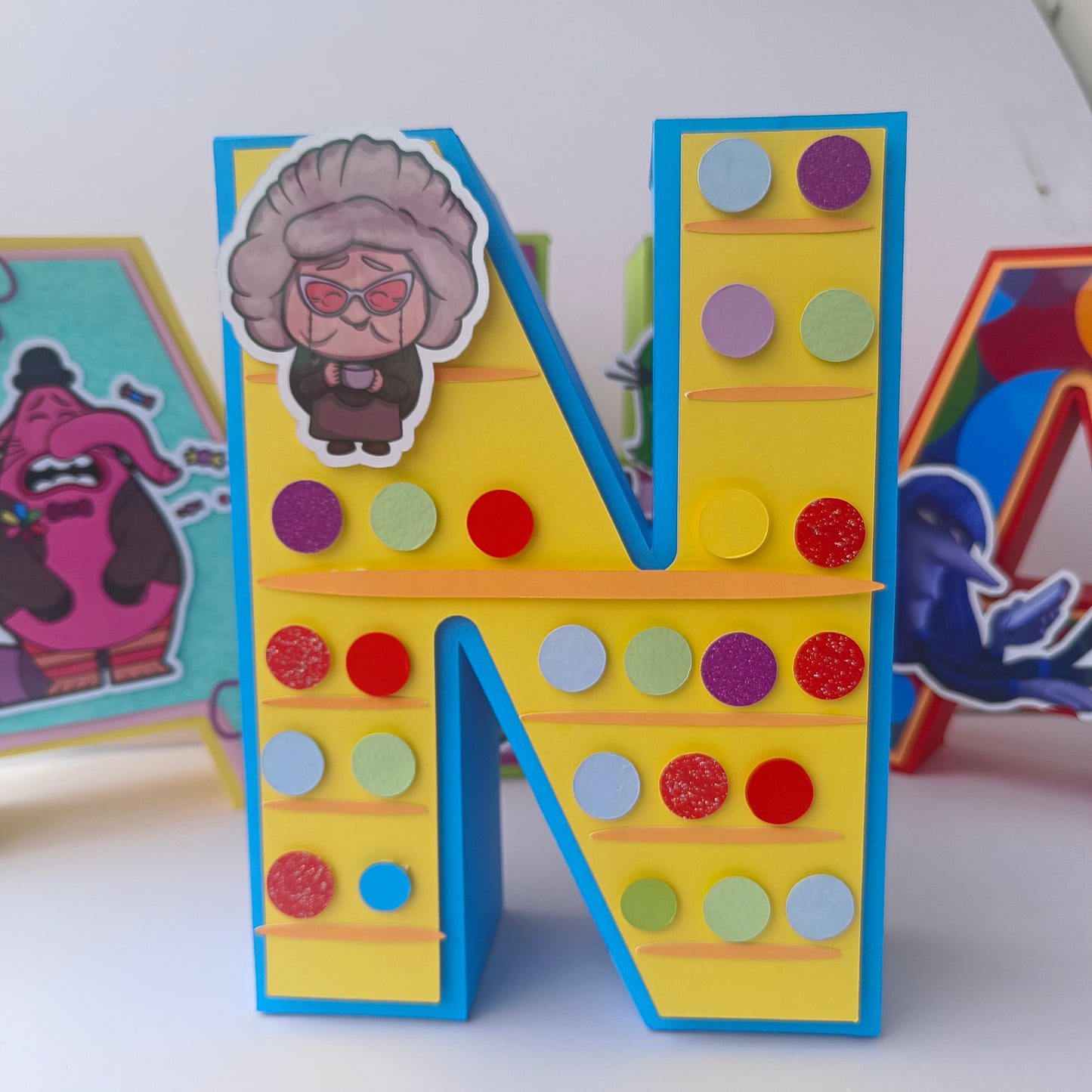 Inside Out Theme 3D Name Letters