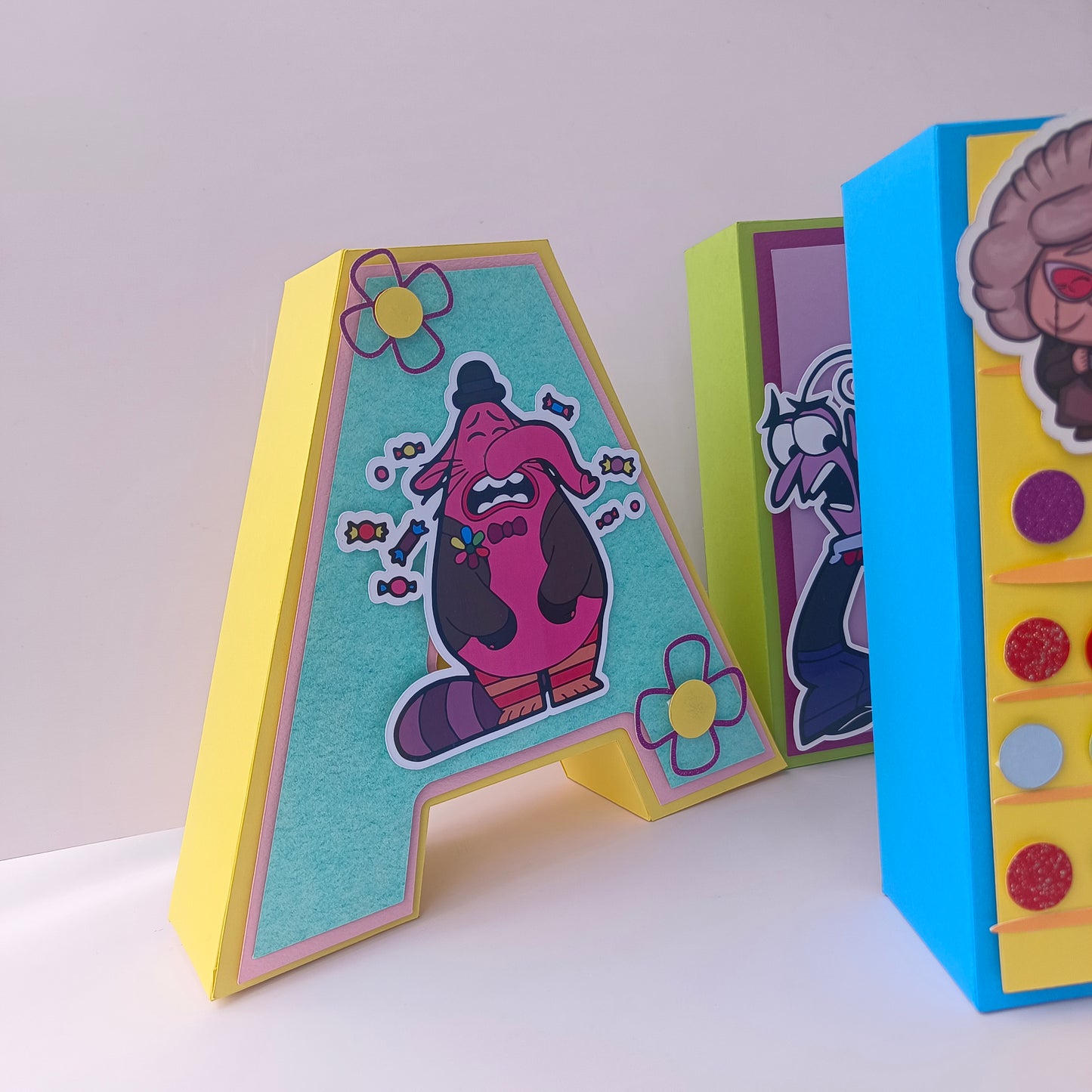 Inside Out Theme 3D Name Letters