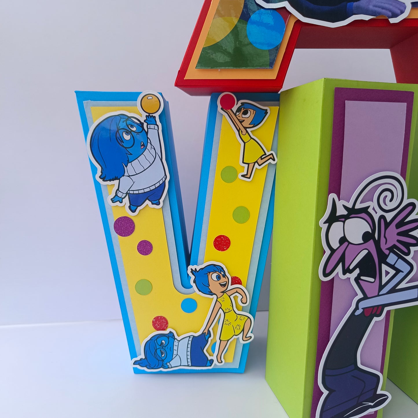 Inside Out Theme 3D Name Letters