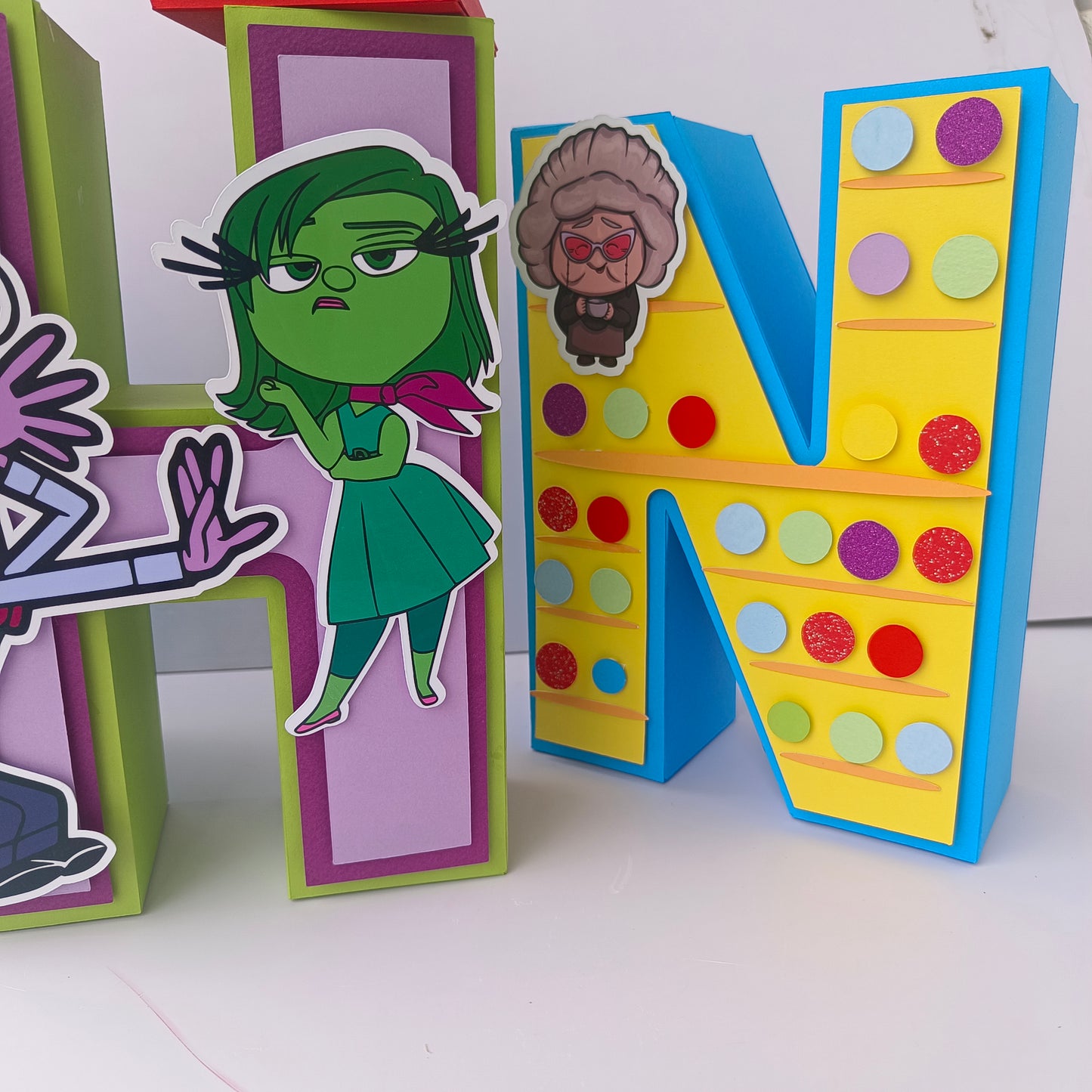 Inside Out Theme 3D Name Letters
