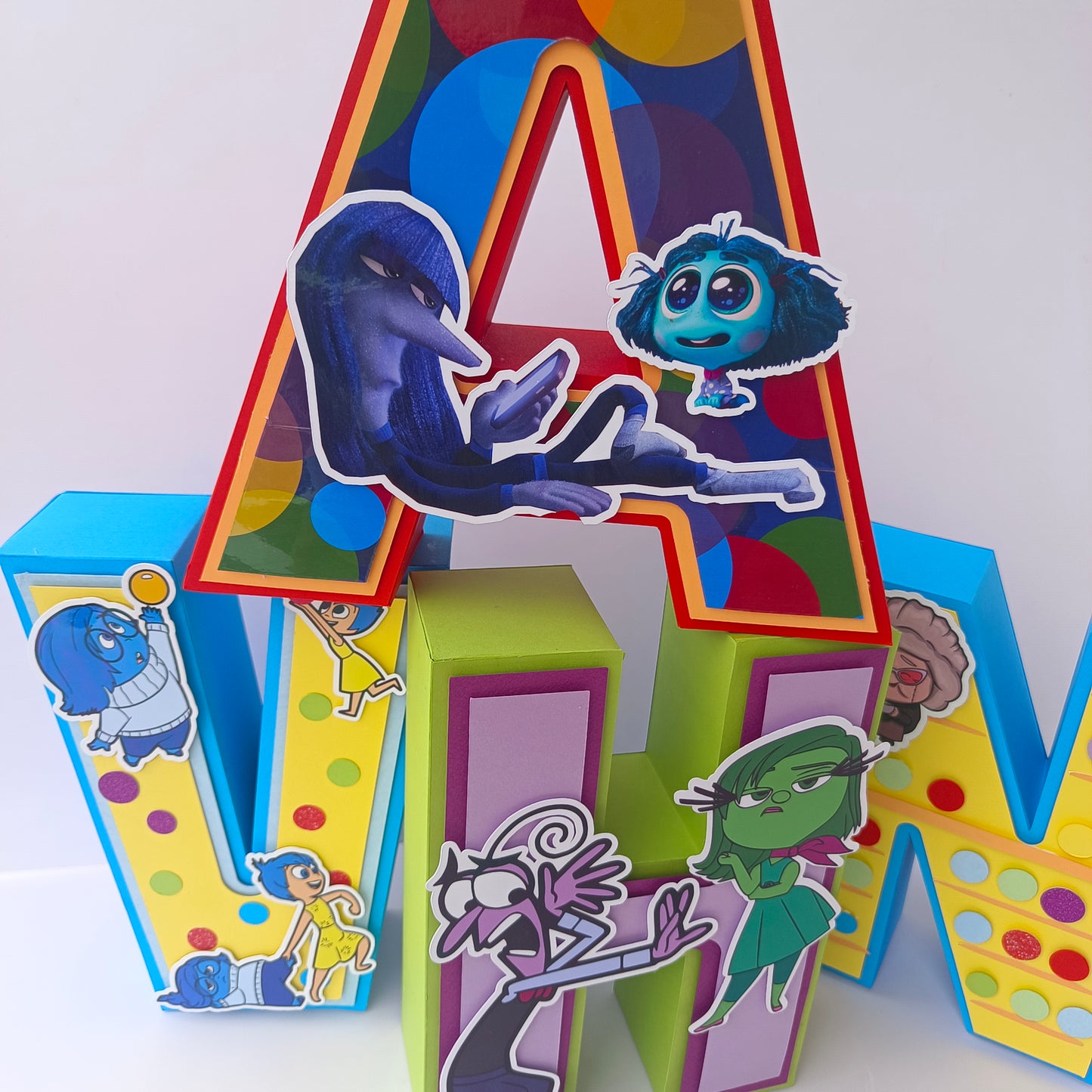 Inside Out Theme 3D Name Letters