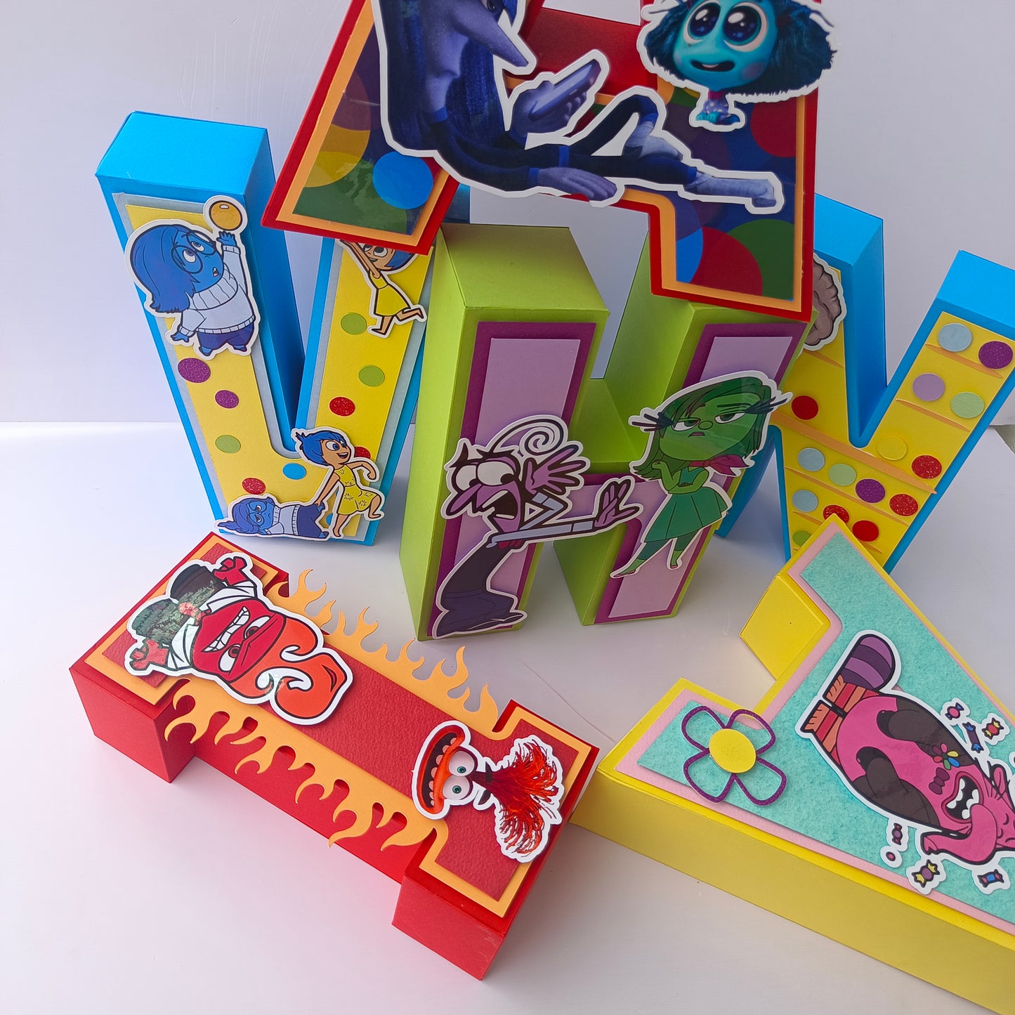 Inside Out Theme 3D Name Letters