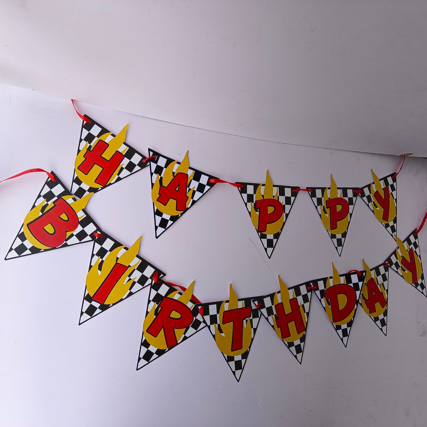 Hot Wheels Printed Banner - Birthday Party Decoration