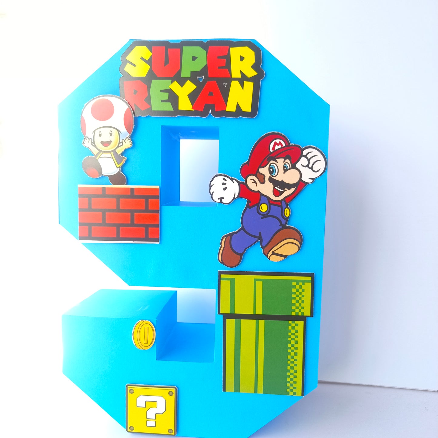 Super Mario 3D Letter - Personalized Gaming Party Decoration