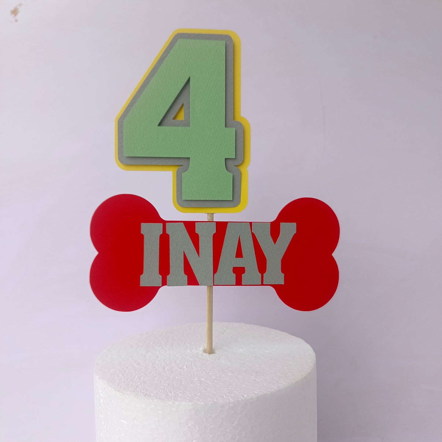 Paw Patrol Cake Topper - Customizable with Name and Age