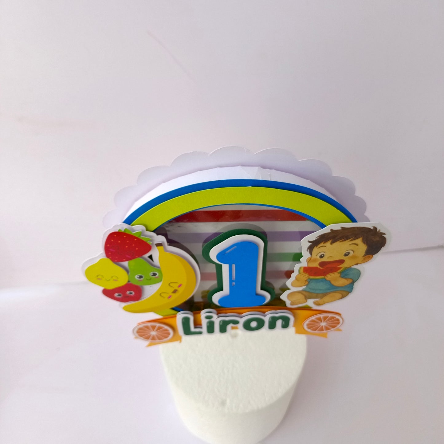 Fruit Themed Cake Topper - Handcrafted Party Decoration