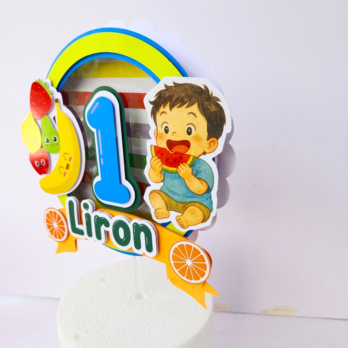 Fruit Themed Cake Topper - Handcrafted Party Decoration