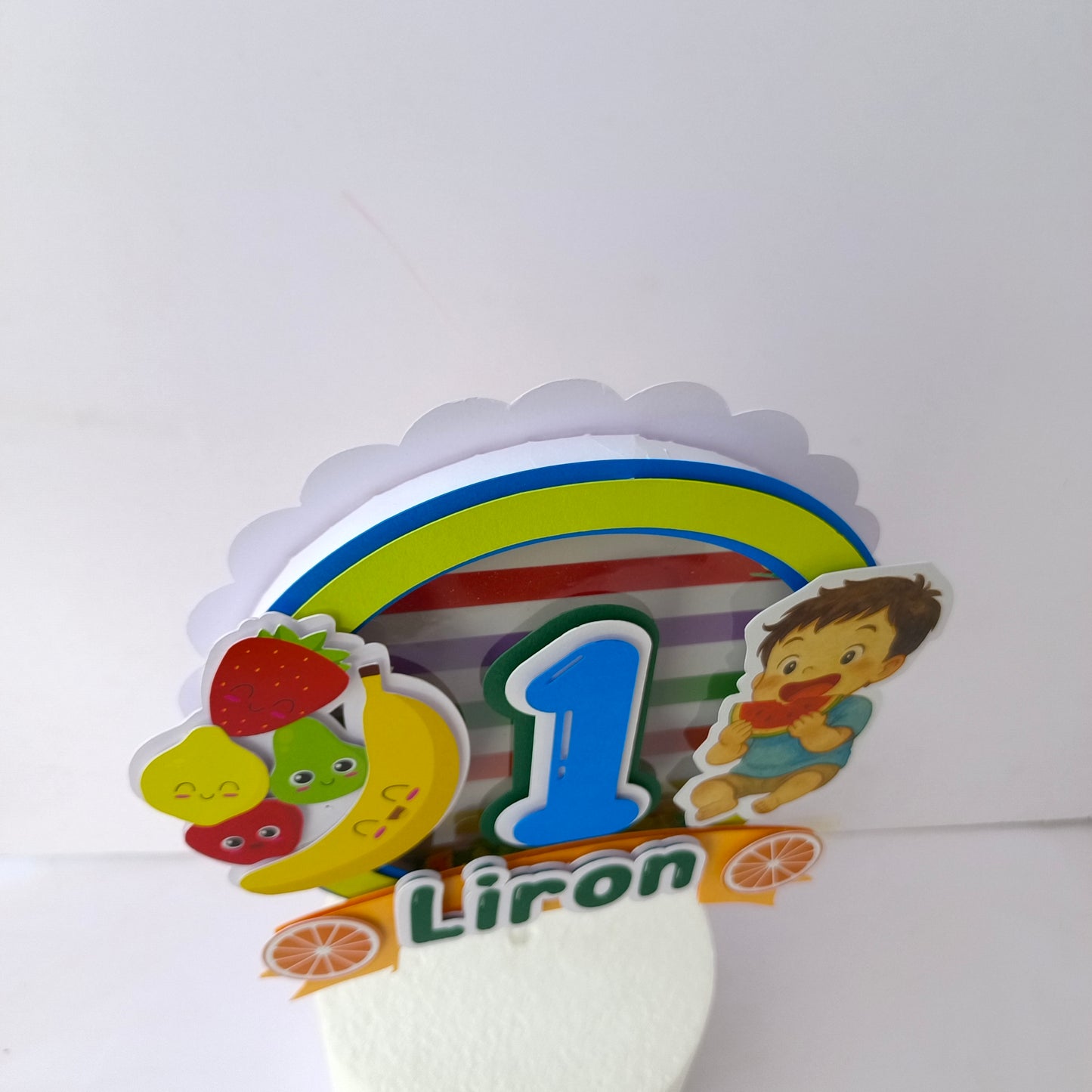 Fruit Themed Cake Topper - Handcrafted Party Decoration
