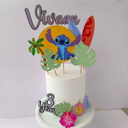 Stitch Cake Topper - Customizable with Name and Age