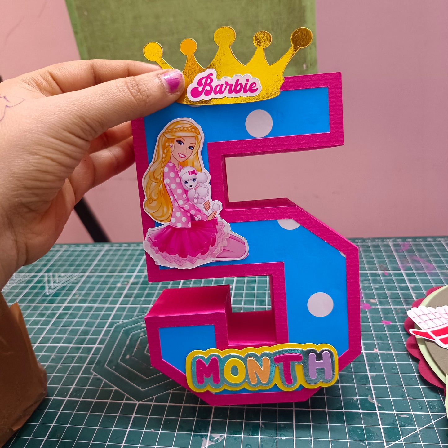 Barbie 3D Letter - Personalized Pink Party Decoration