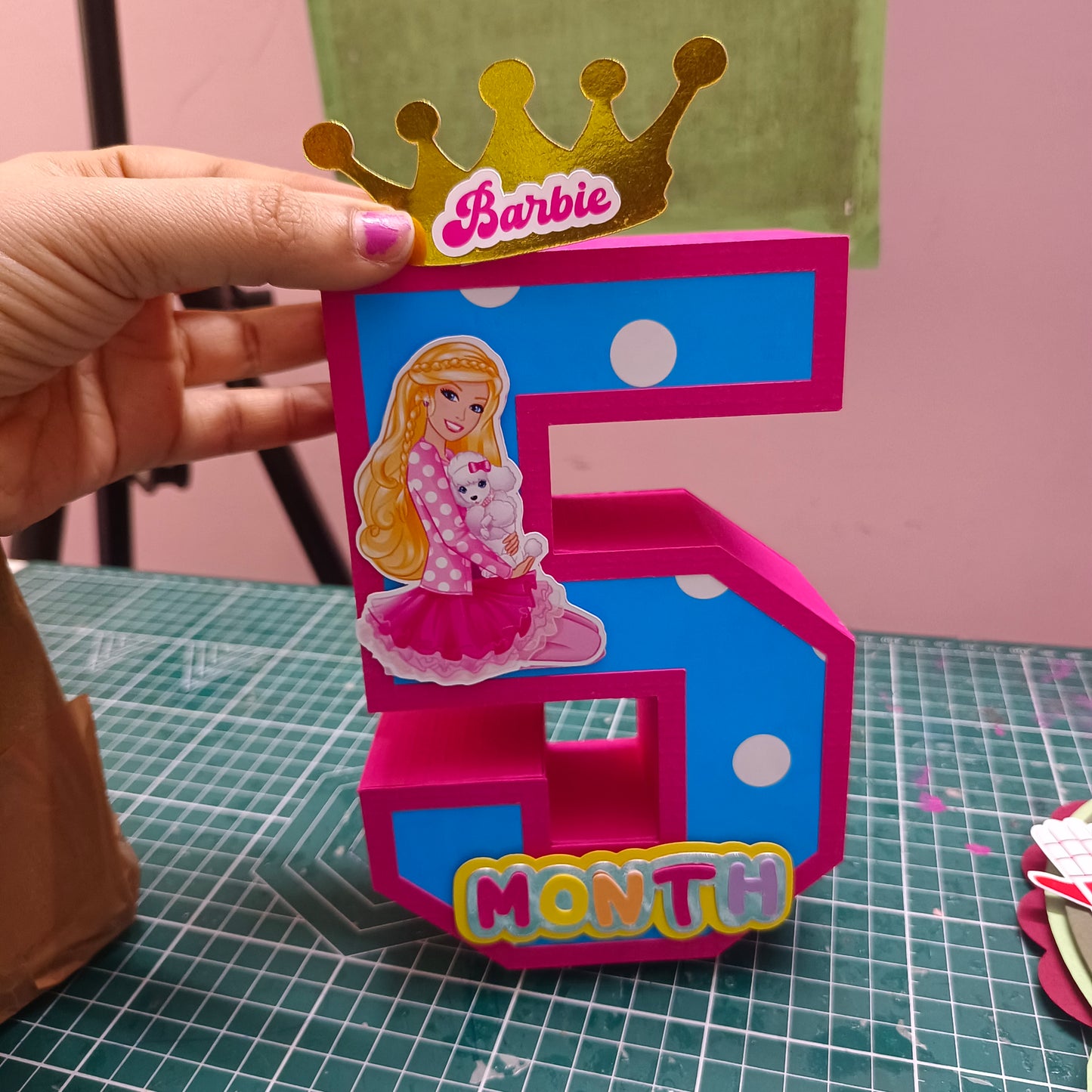 Barbie 3D Letter - Personalized Pink Party Decoration