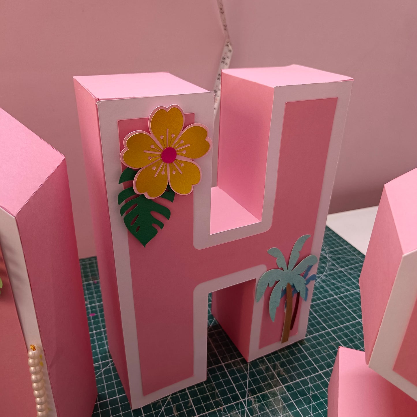 Flamingo Theme 3D Name Letters
