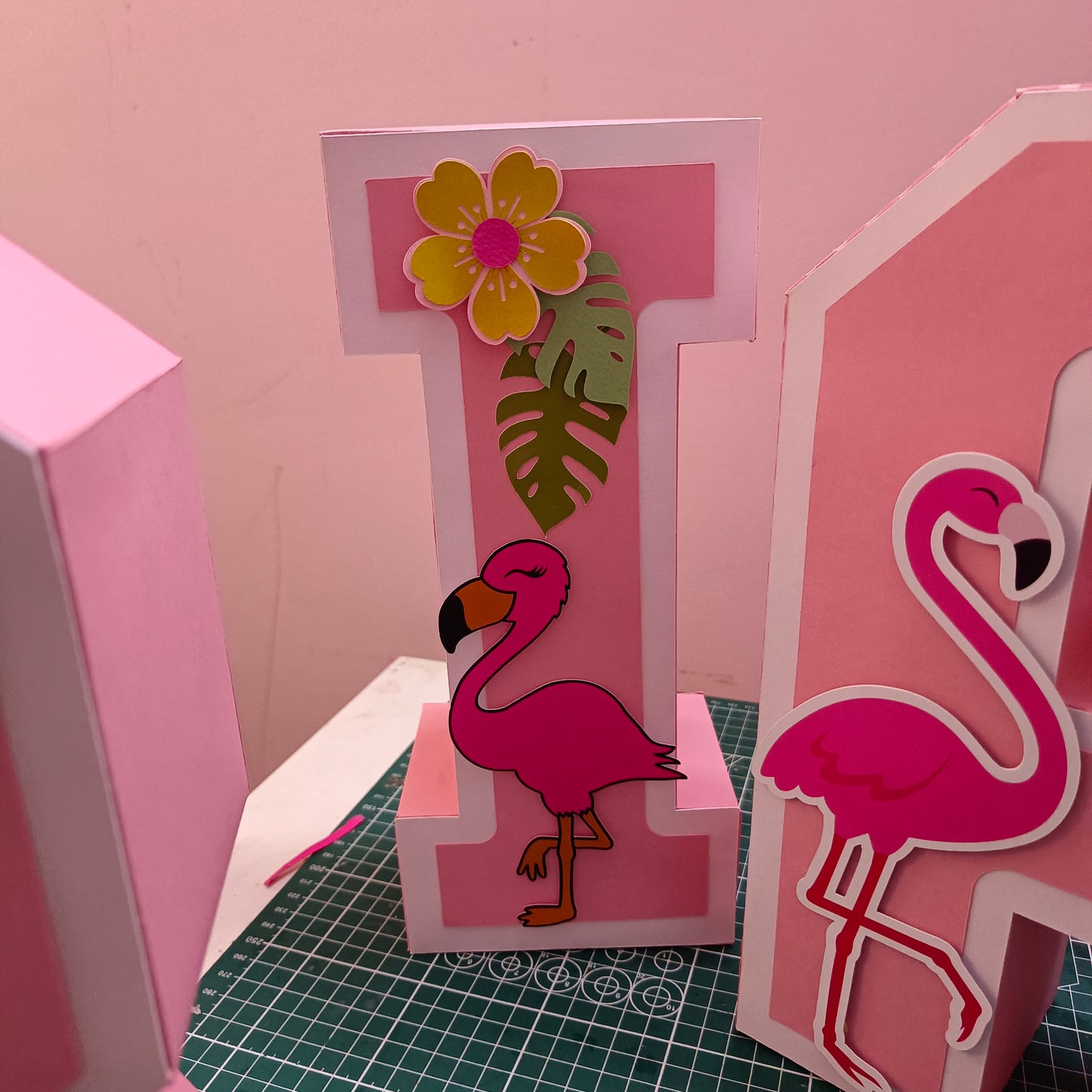 Flamingo Theme 3D Name Letters