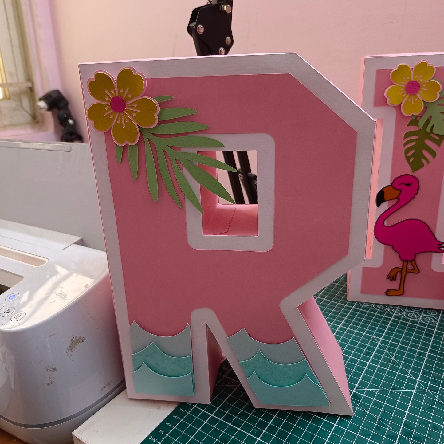 Flamingo Theme 3D Name Letters