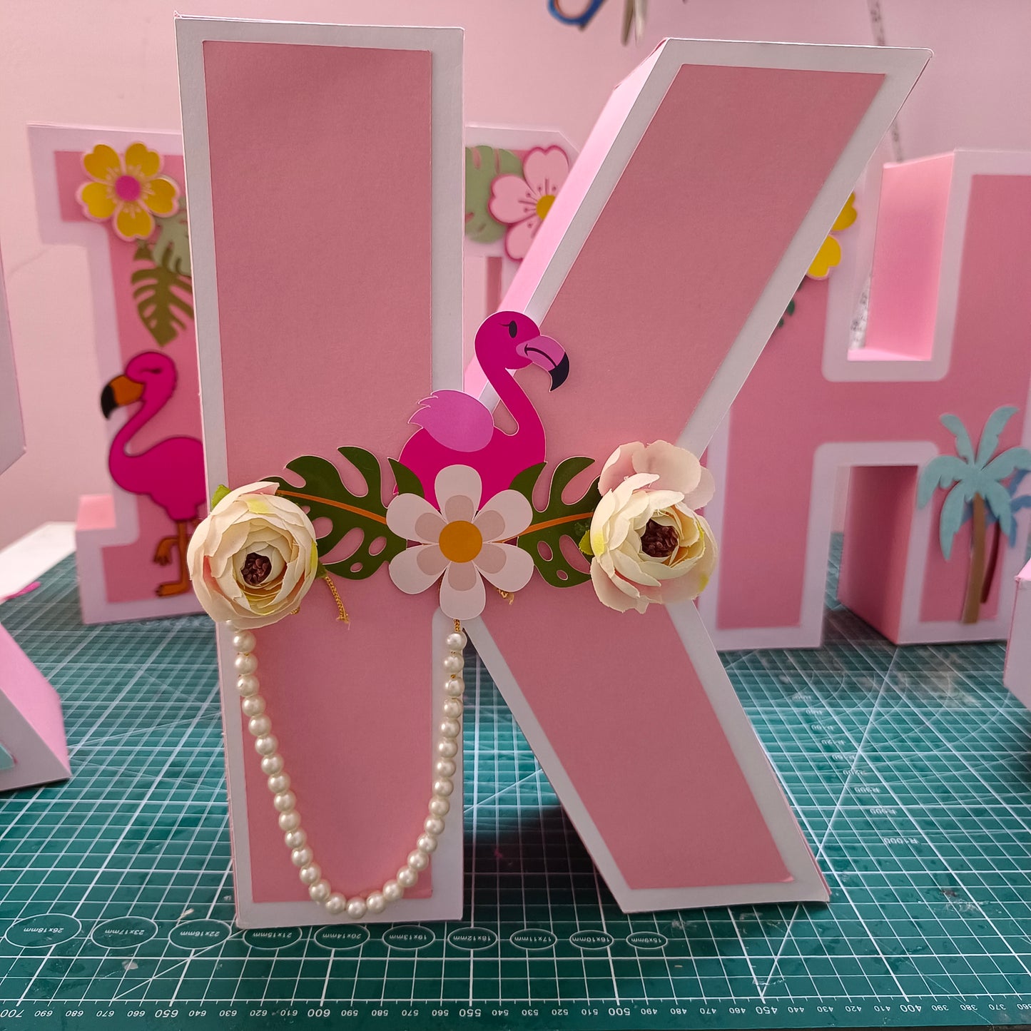 Flamingo Theme 3D Name Letters