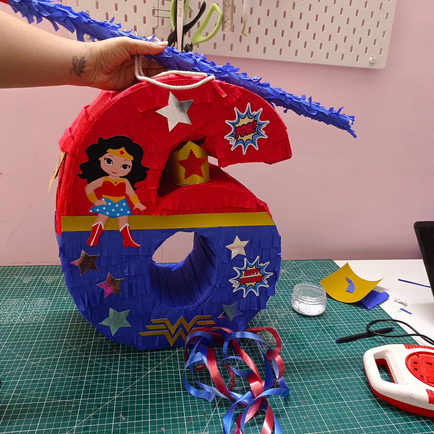 Handcrafted Wonder Woman Piñata