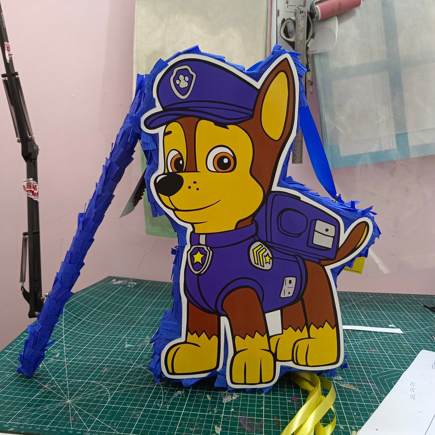 Paw Patrol Pull-String Piñata - Semi-Handcrafted Party Decoration