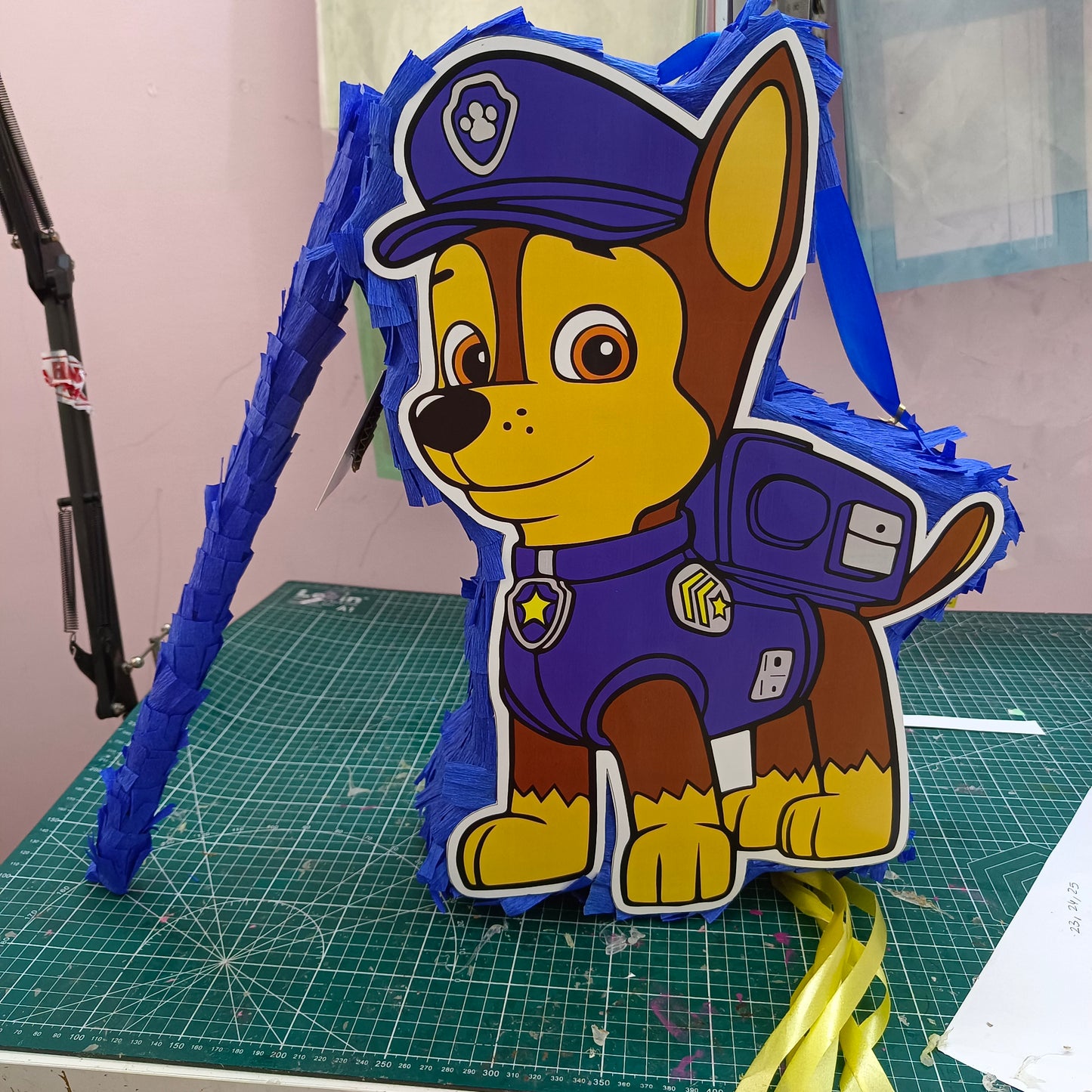 Paw Patrol Pull-String Piñata - Semi-Handcrafted Party Decoration