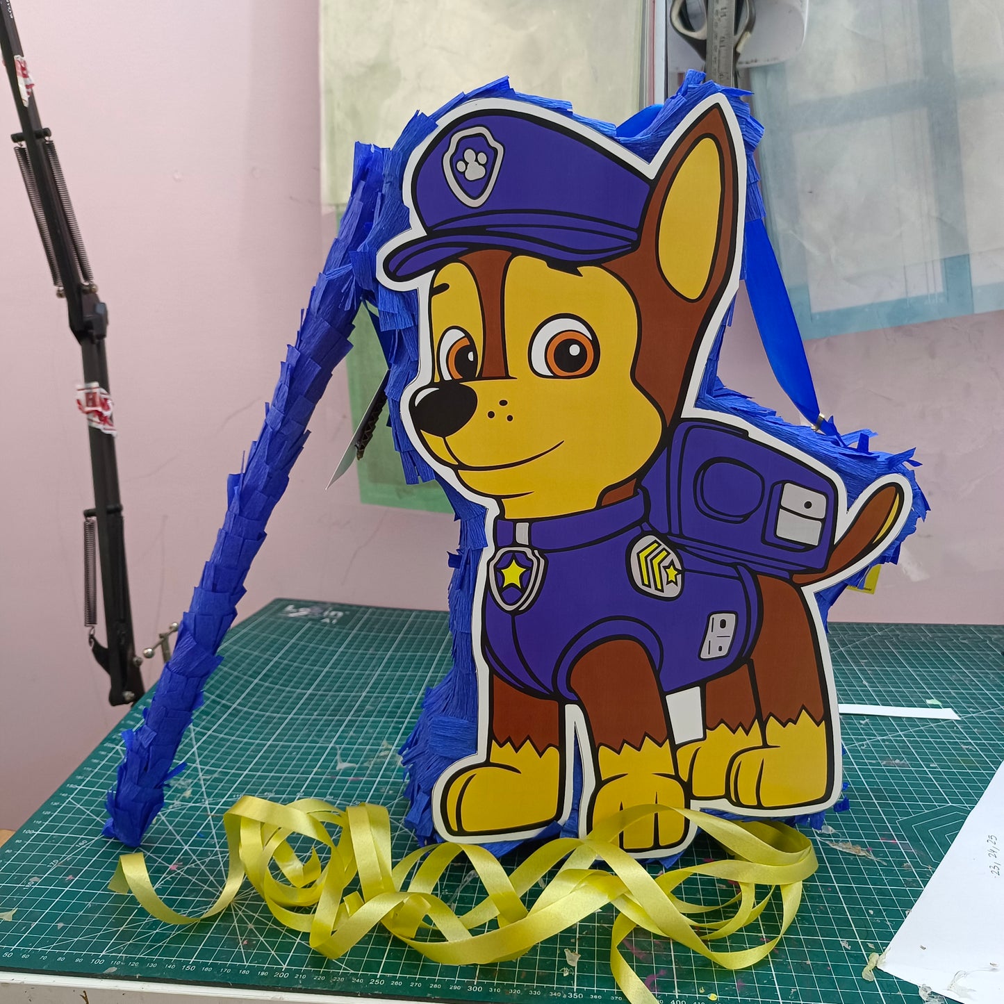 Paw Patrol Pull-String Piñata - Semi-Handcrafted Party Decoration