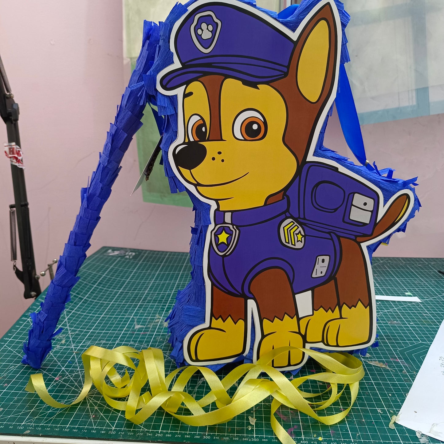 Paw Patrol Pull-String Piñata - Semi-Handcrafted Party Decoration