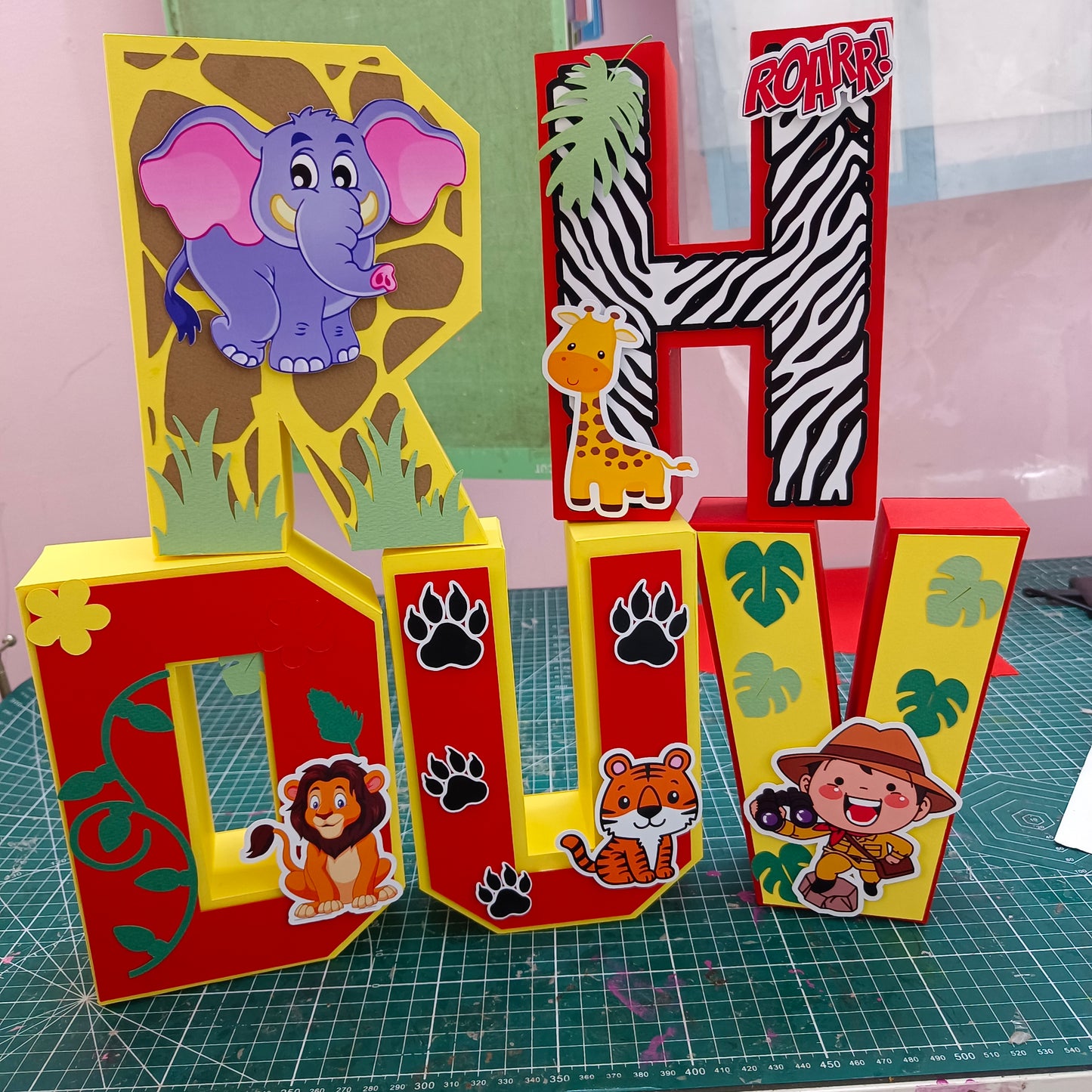 "Jungle Theme 3D Name Letters "