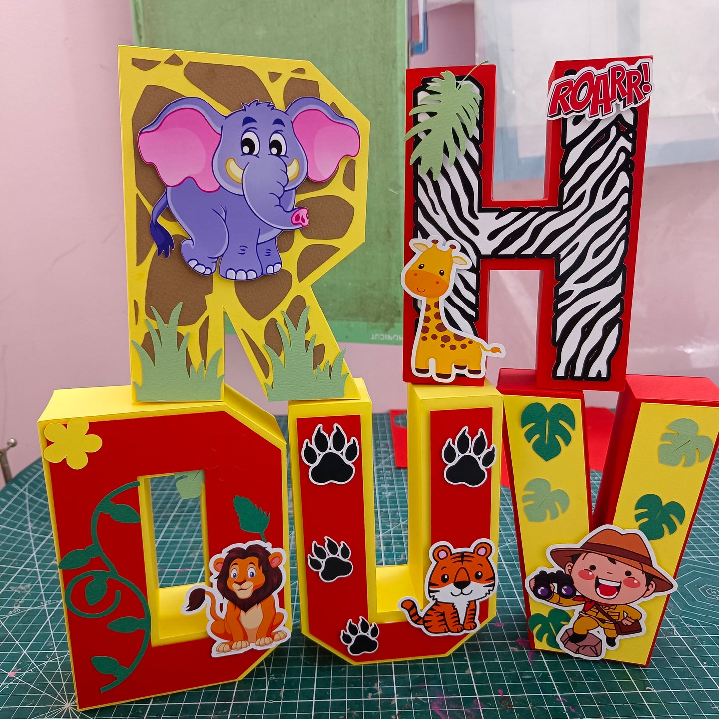 "Jungle Theme 3D Name Letters "