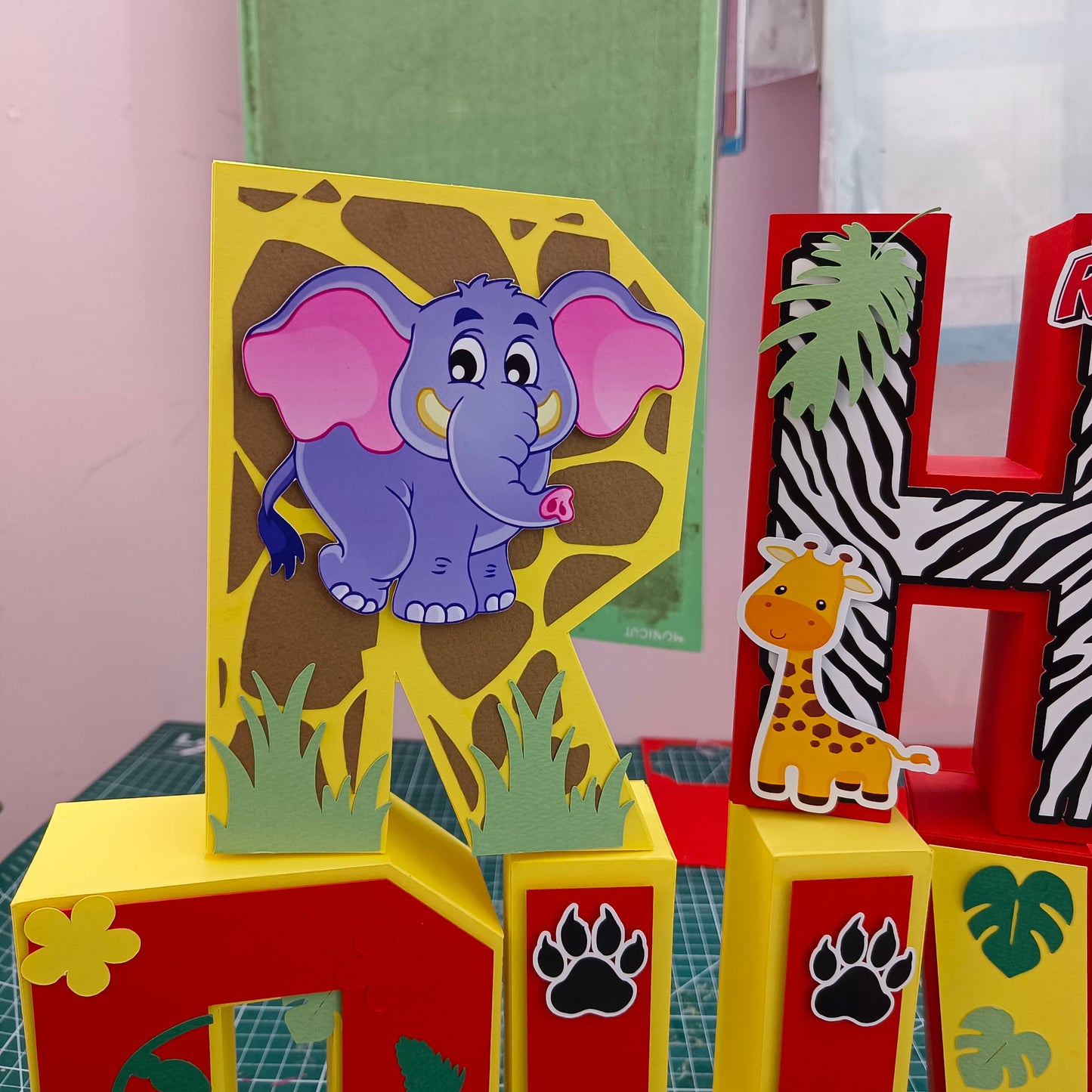 "Jungle Theme 3D Name Letters "