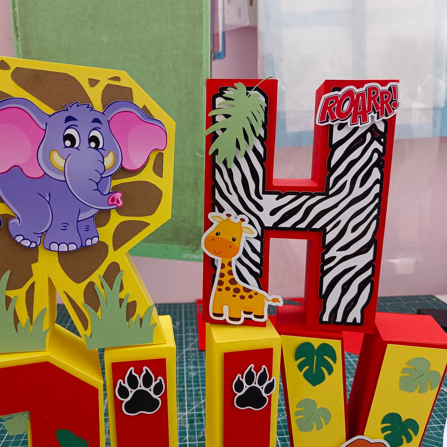 "Jungle Theme 3D Name Letters "