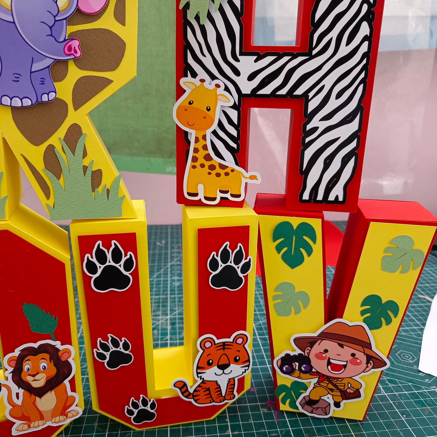 "Jungle Theme 3D Name Letters "