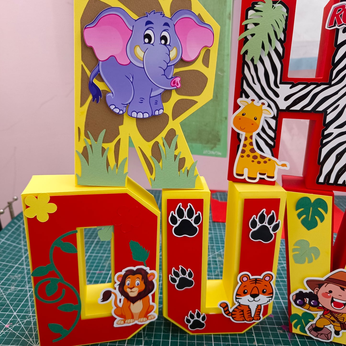 "Jungle Theme 3D Name Letters "