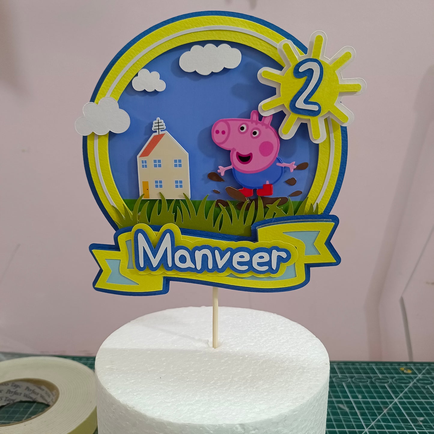 Peppa Pig Cake Topper - Customizable with Name or Age