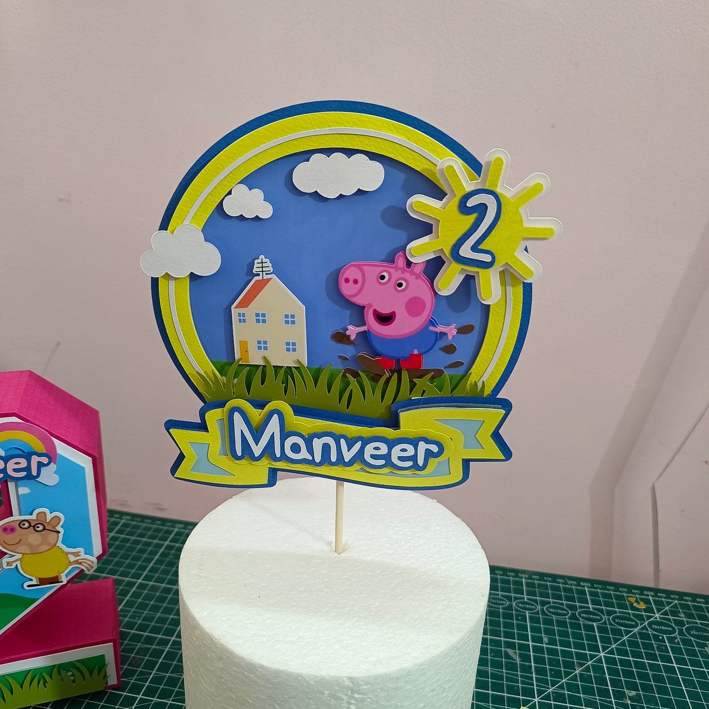 Peppa Pig Cake Topper - Customizable with Name or Age