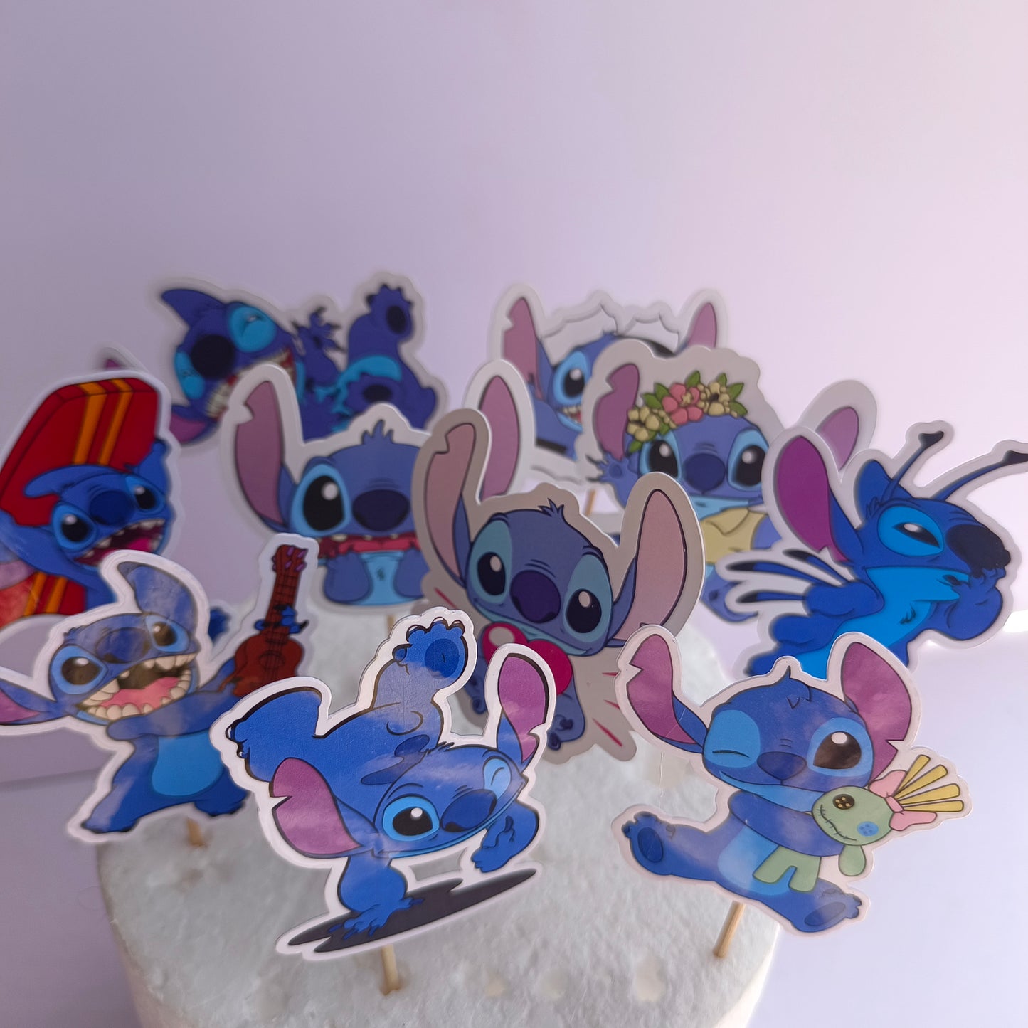 Stitch Printed Cupcake Toppers