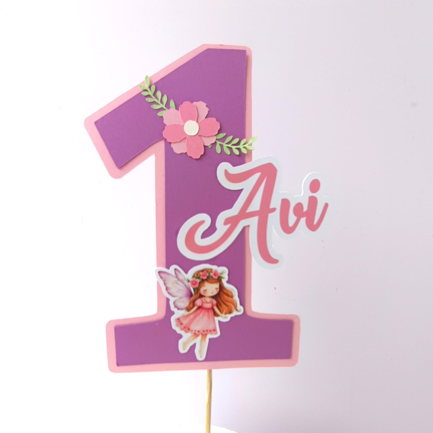 Fairy Small Cake Topper – Handcrafted Party Decoration