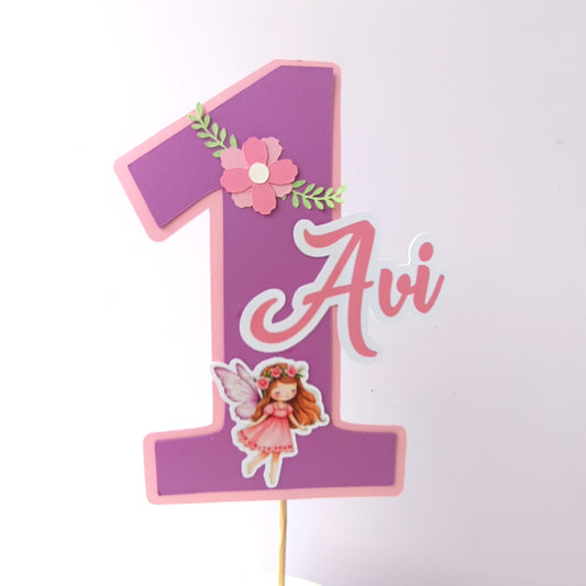 Fairy Small Cake Topper – Handcrafted Party Decoration