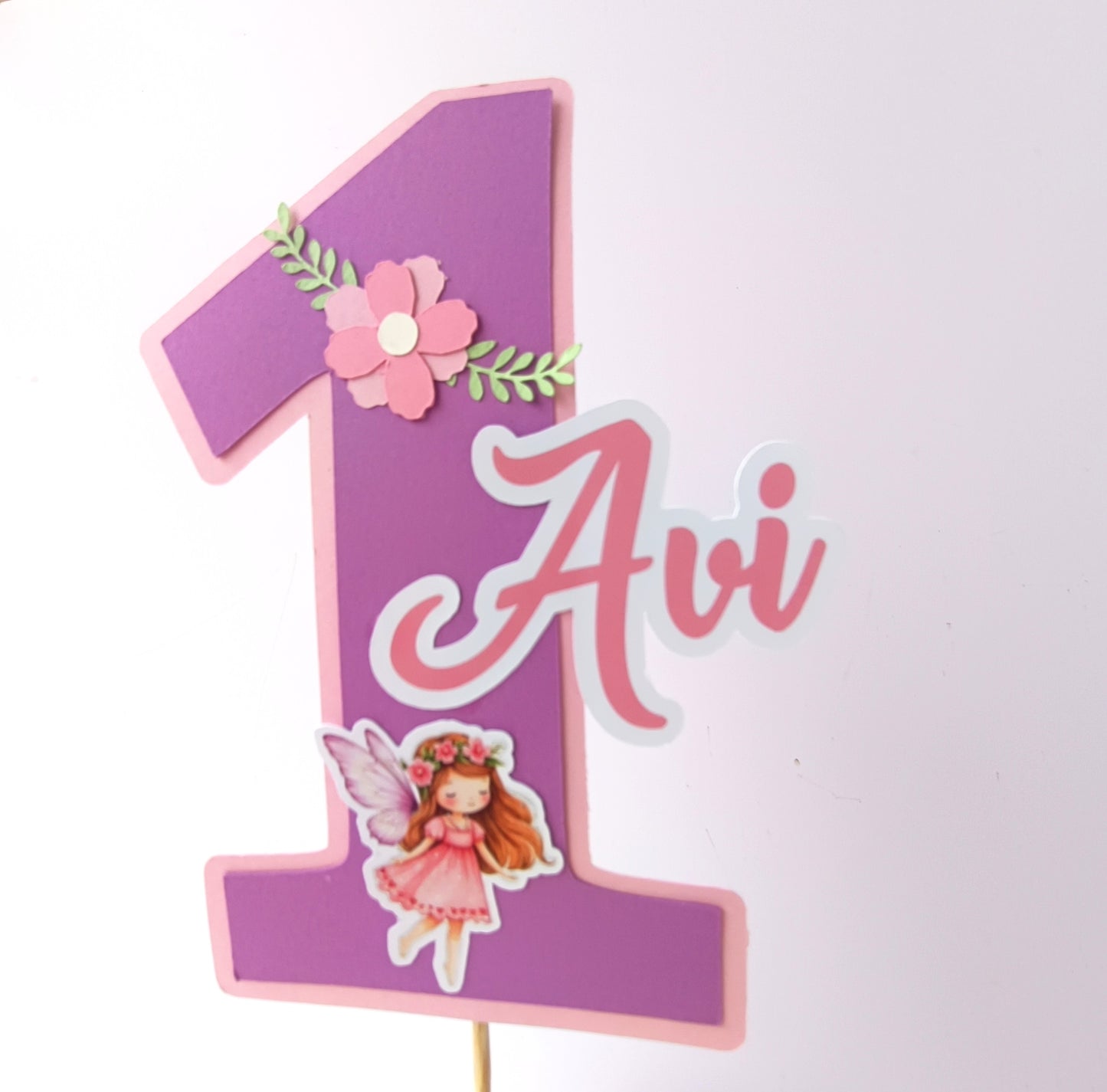 Fairy Small Cake Topper – Handcrafted Party Decoration
